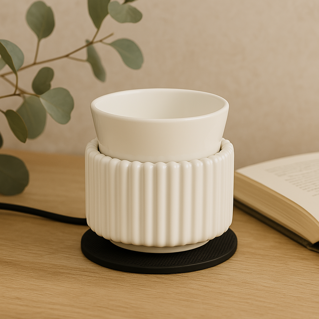 Aura Ribbed Ceramic Warmer